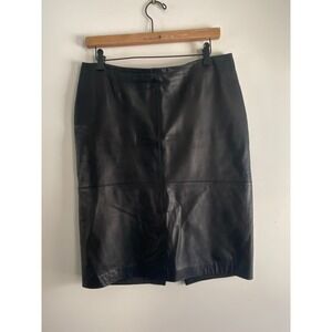 Classic Talbots Lambskin Leather Straight Pencil Skirt
Size 8